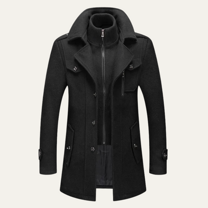 Men's Wool Blend Winter Coat - Vonnera