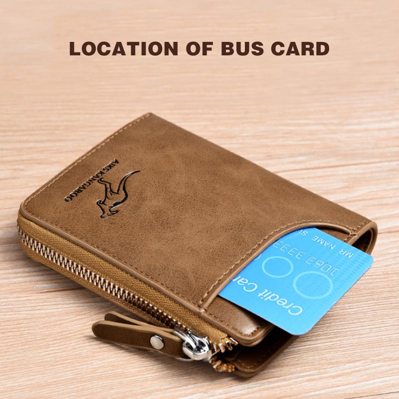 Compact Leather Wallet Rfid Blocking