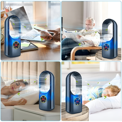 Compact Bladeless Table Fan Air Conditioner