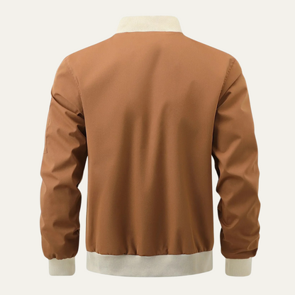 Men's Casual Bomber Jacket Zip Up