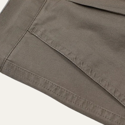 Montfield Men's Straight Leg Pants Double Pleated High Waist