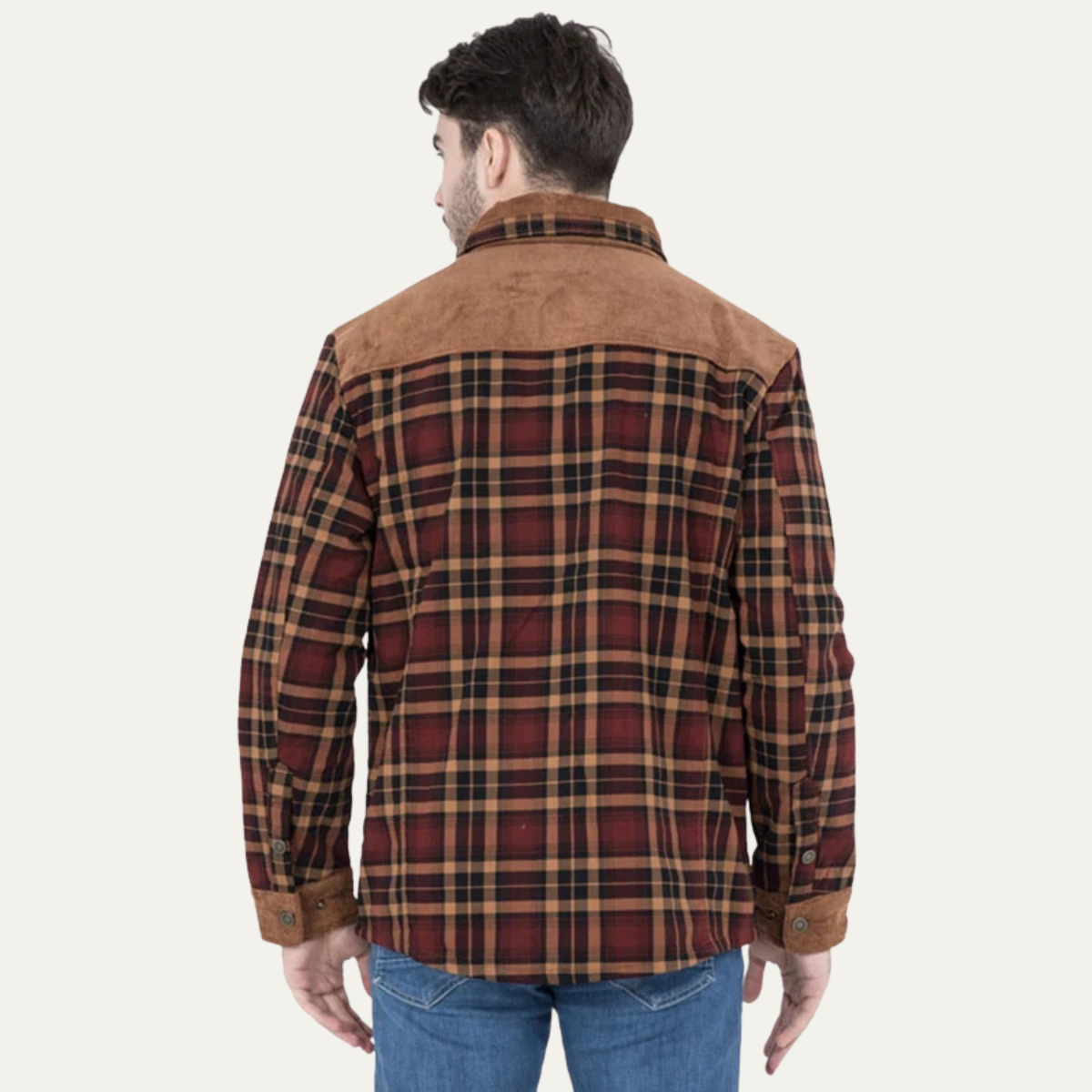 Men's Plaid Flannel Jacket Fleece Lined