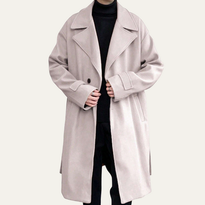 Men's Wool Wrap Coat Camel Color With Belt