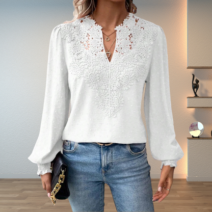 Women's Embroidered Long Sleeve Blouse