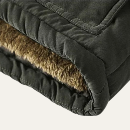 Men's Thick Warm Parka Coat Fur Lined Hooded