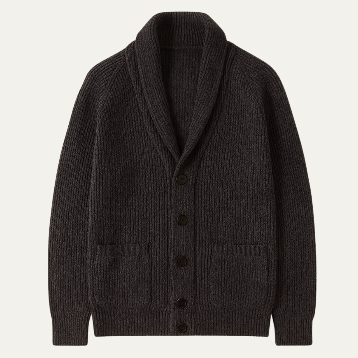 Men's Warm Knitted Cardigan Turn Down Collar - Vonnera