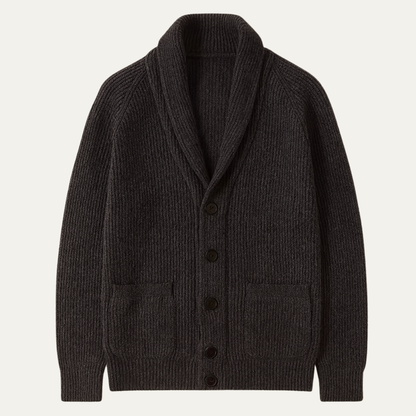 Men's Warm Knitted Cardigan Turn Down Collar - Vonnera
