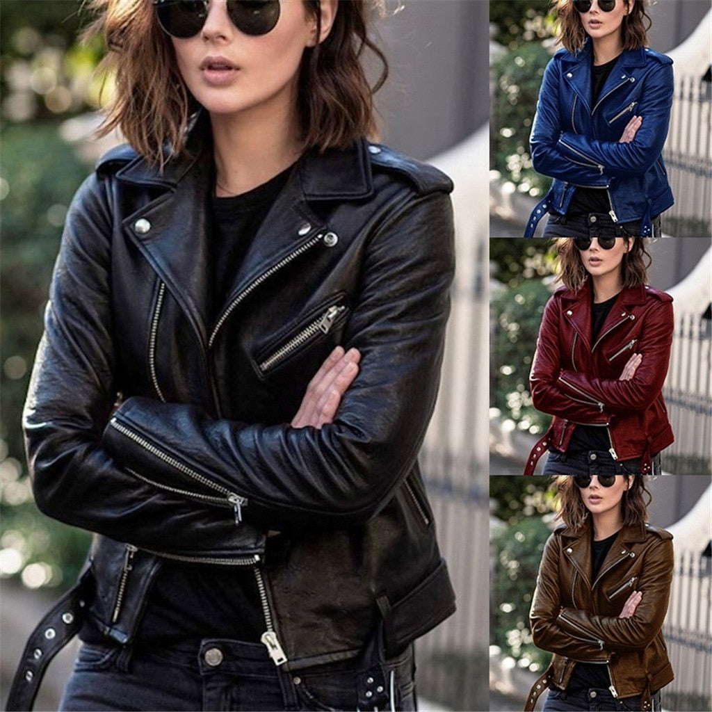 Leather Jacket Vibrant Colors - Vonnera