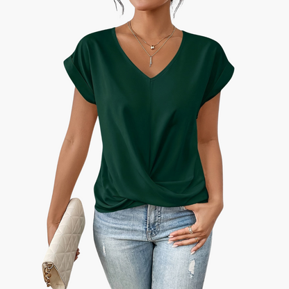 Women's Casual T-Shirt Heart Neckline