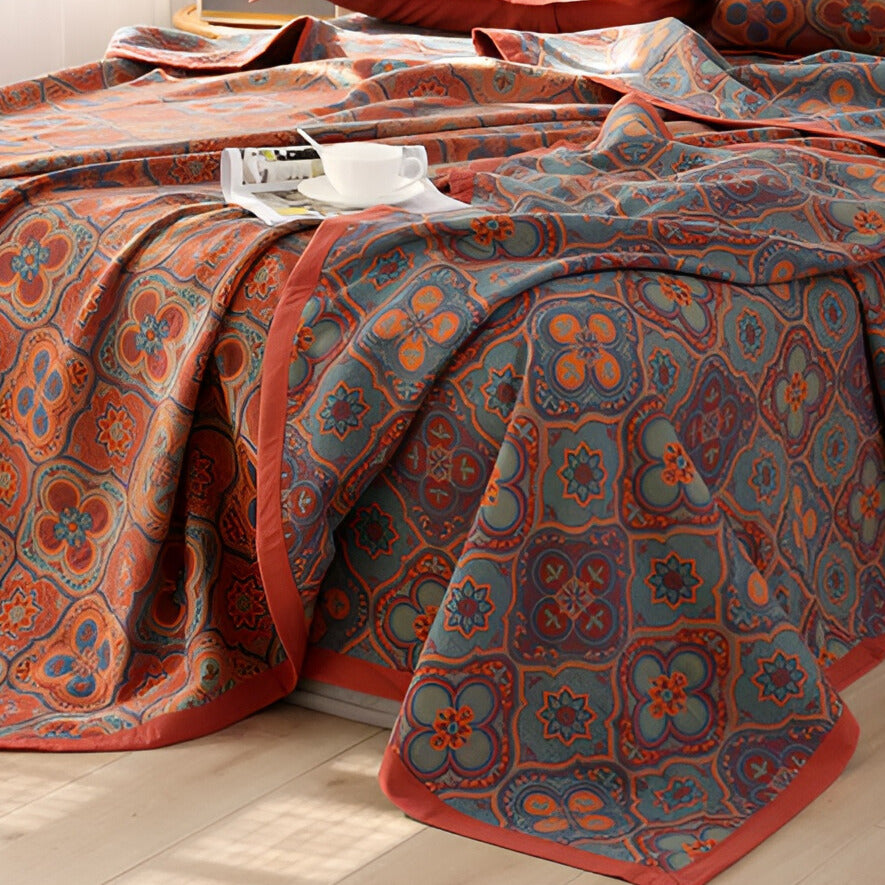 Cotton Reversible Coverlet Embroidery Design - Vonnera