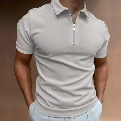 Men's Zip Collar Polo Comfortable Modern Design - Vonnera