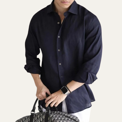 Men's Casual Business Shirt British Style Cotton