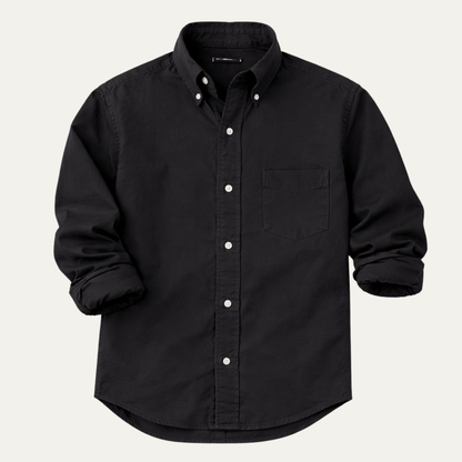 Men's Business Shirt Solid Color Button Down - Vonnera