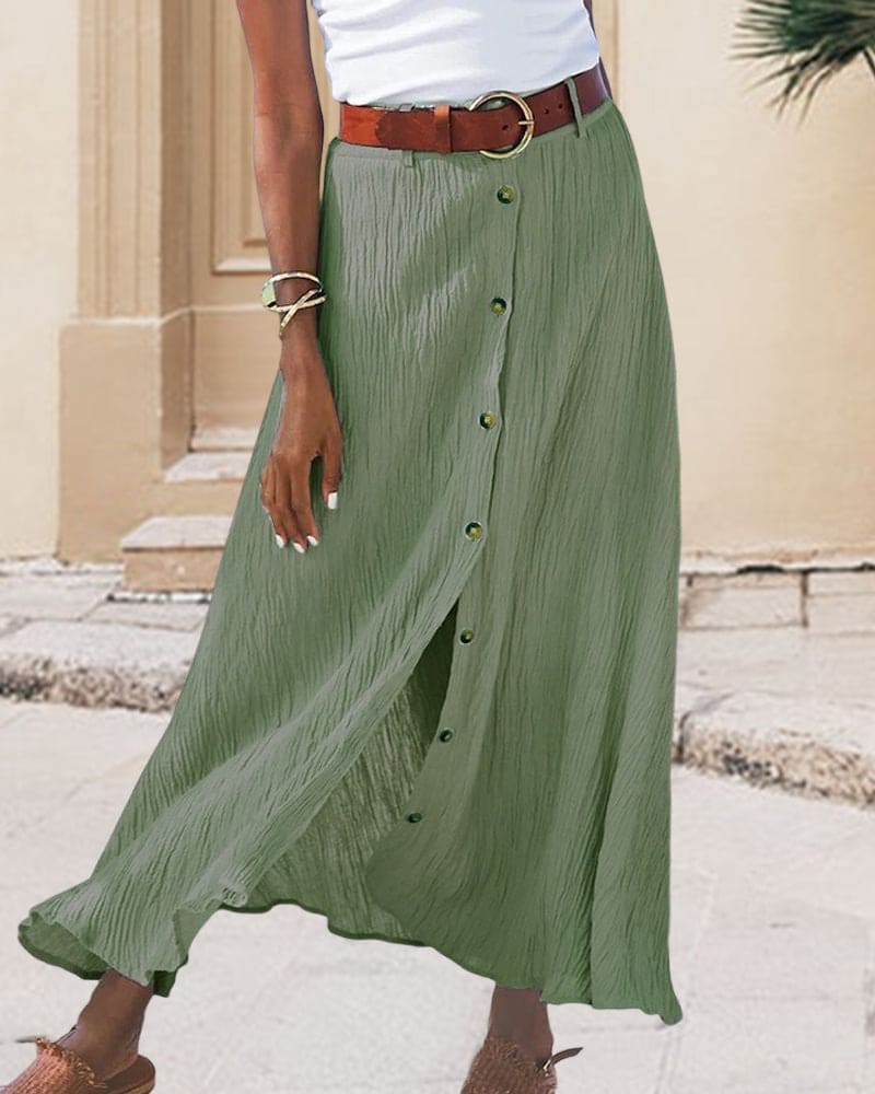 Women's Long Monochrome Skirt Comfortable