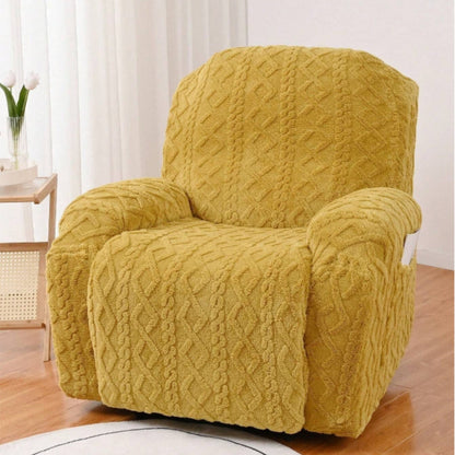 Winter Plush Recliner Sofa Cover Soft Non-Slip