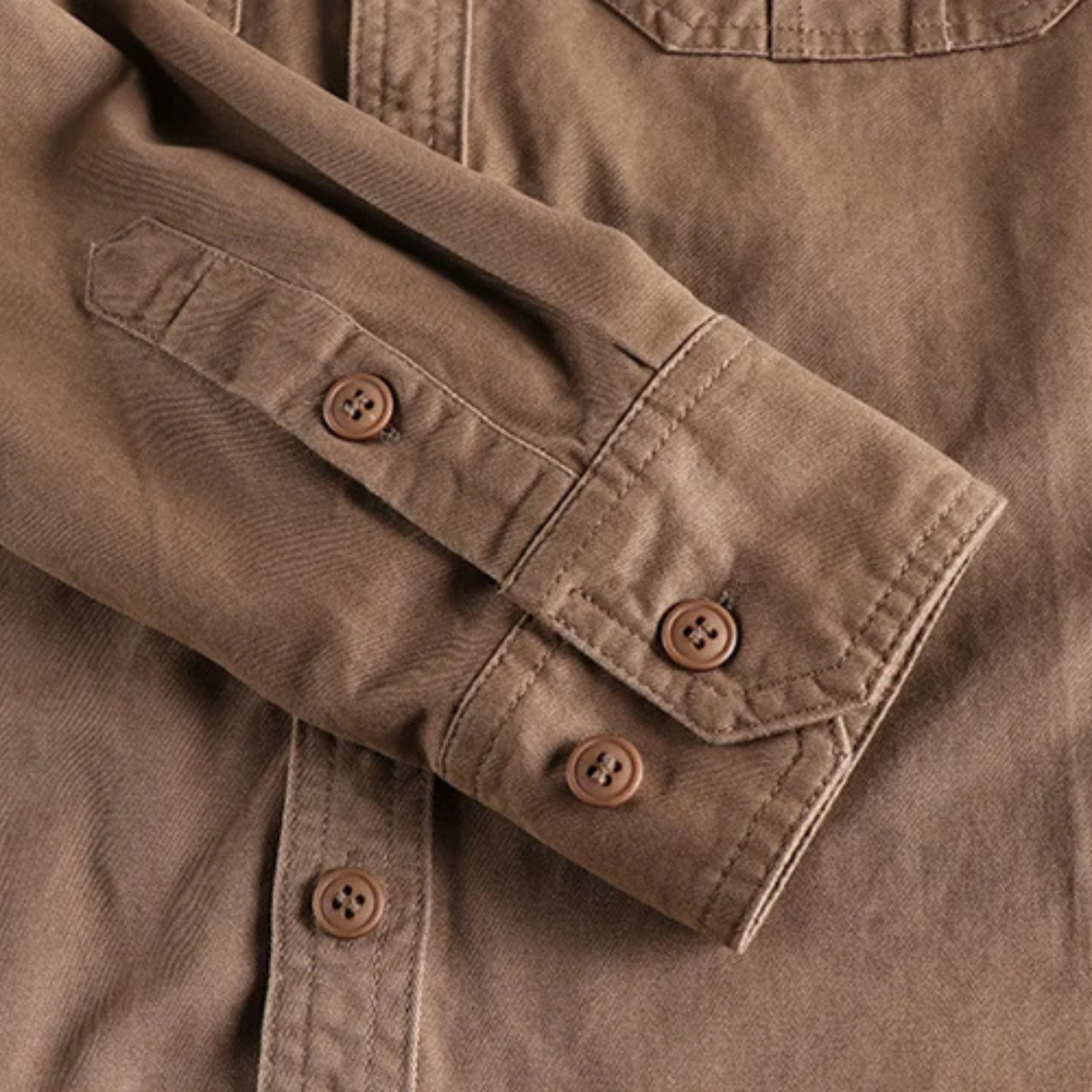 Men's Utility Shirt Jacket Vintage Washed Cotton