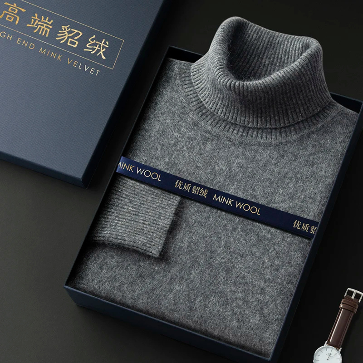 Men's Wool Sweater Soft Knit