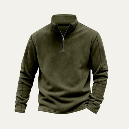 Men's Quarter Zip Fleece Sweater Warm