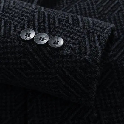 Men's Fleece Lined Textured Winter Blazer