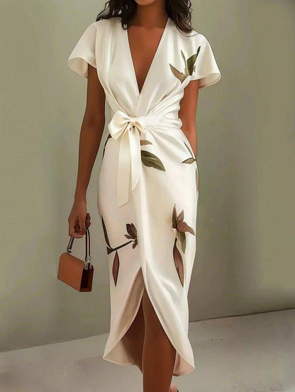 Women's Fit And Flare Dress Defined Waistline