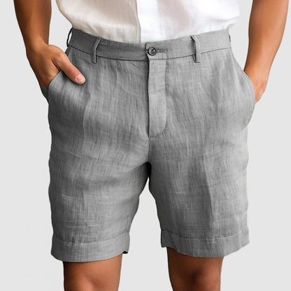 Men's Cotton Linen Casual Shorts