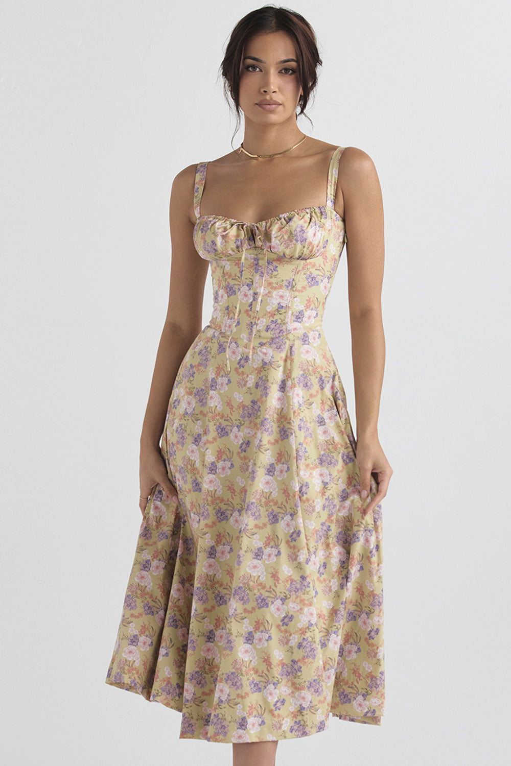 Women's Spring Floral Print Party Dress