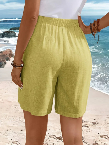 Women's High Waist Wrap Front Shorts