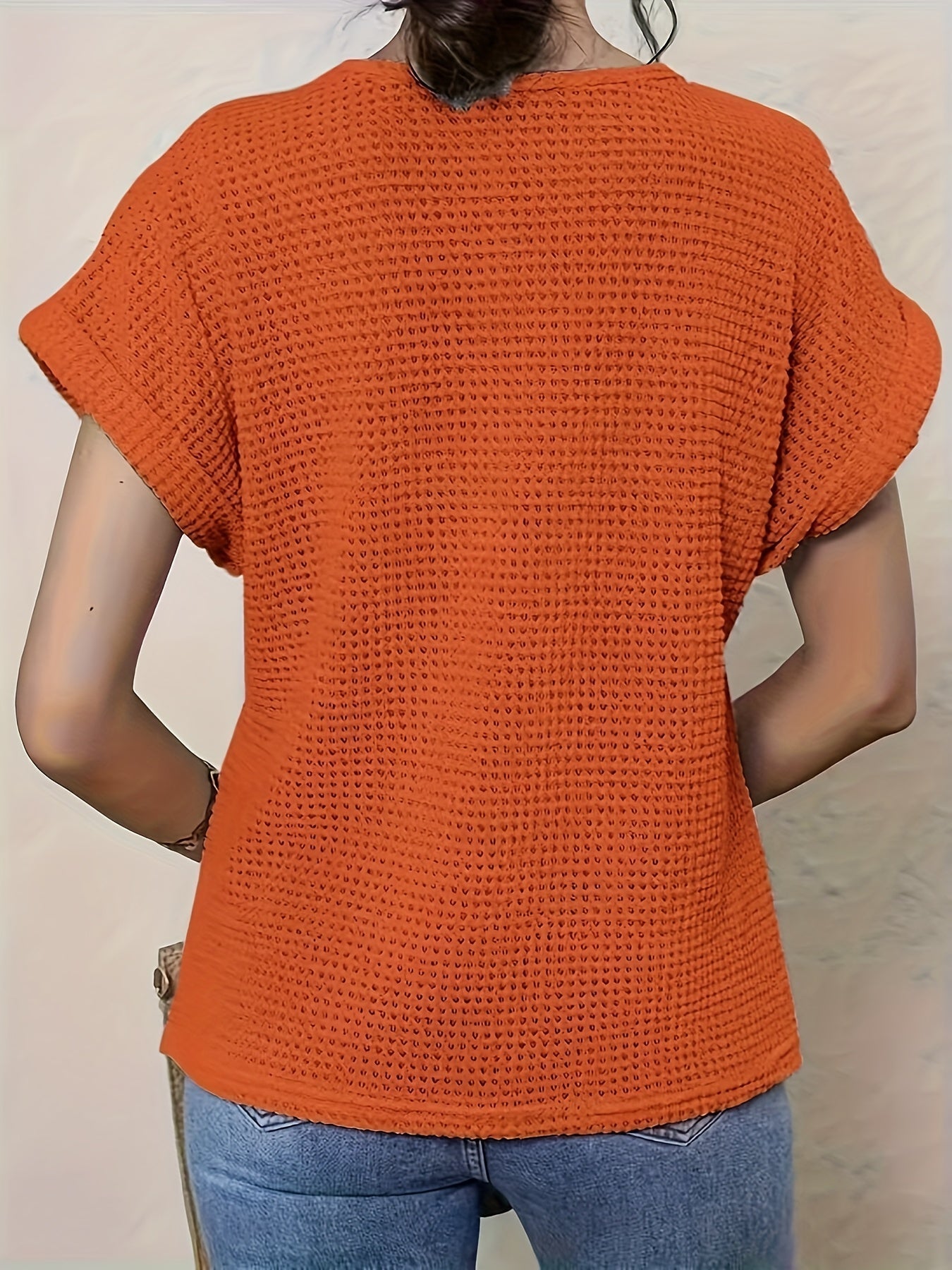 Women's Lace Trim Round Neck
