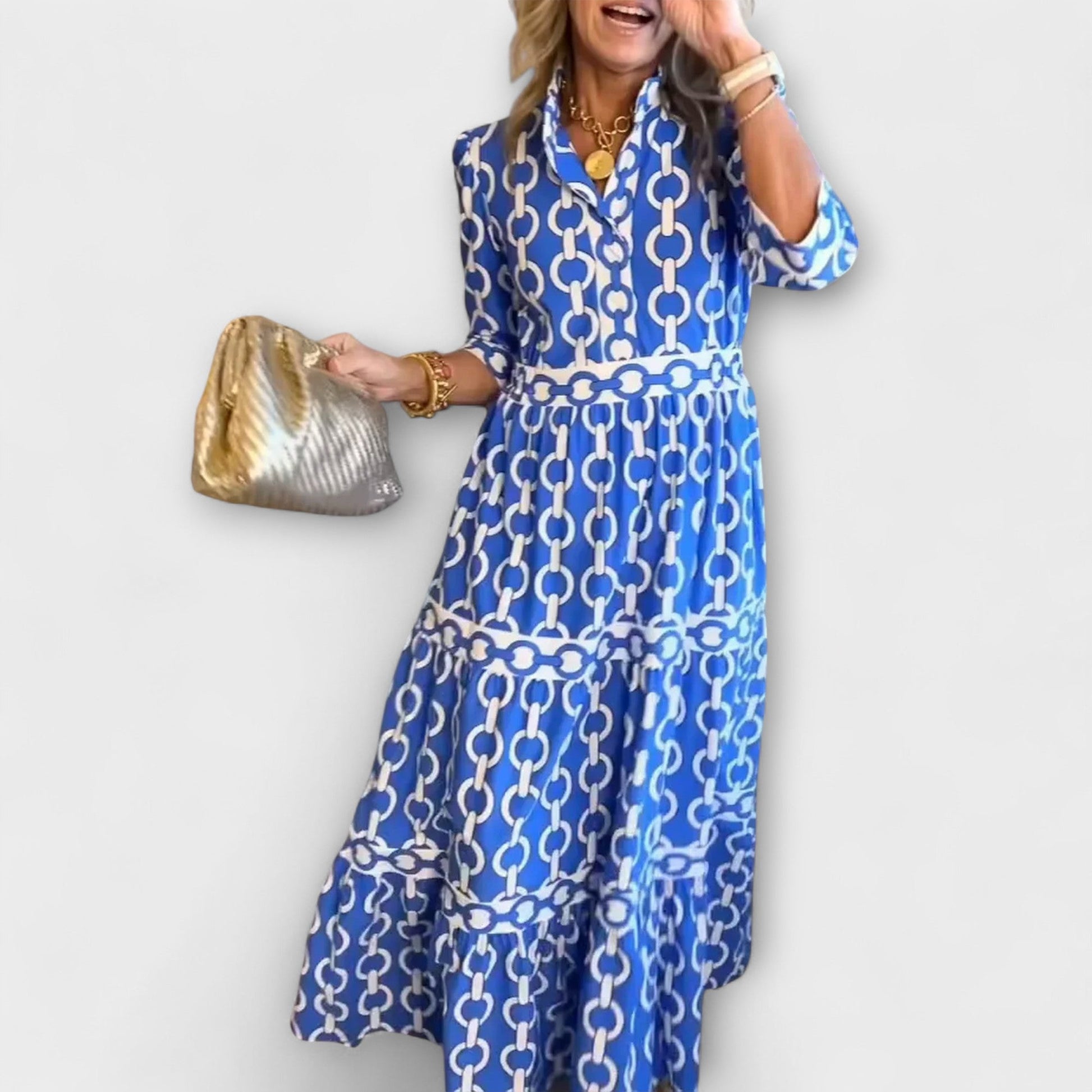Wendy Women's Midi Chain Pattern Dress - Vonnera