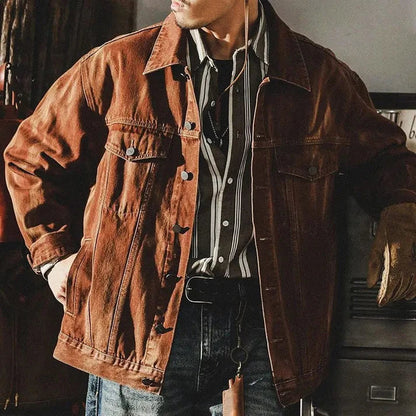 Men's Classic Denim Jacket Modern Comfortable Style