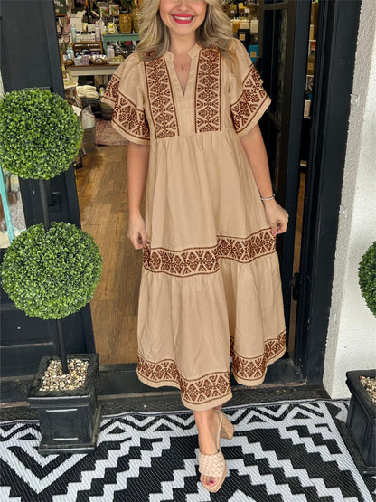 Women's Flowy Loose Fit Maxi Dress Tummy Control