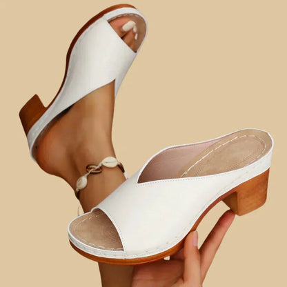 Women's Mule Sandals Stitched Sole