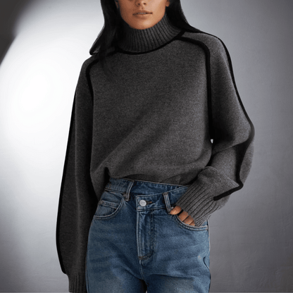 Women's Turtleneck Sweater Modern Knit