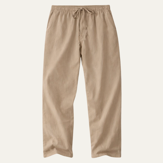 Men's Linen Wide Leg Casual Pants - Vonnera