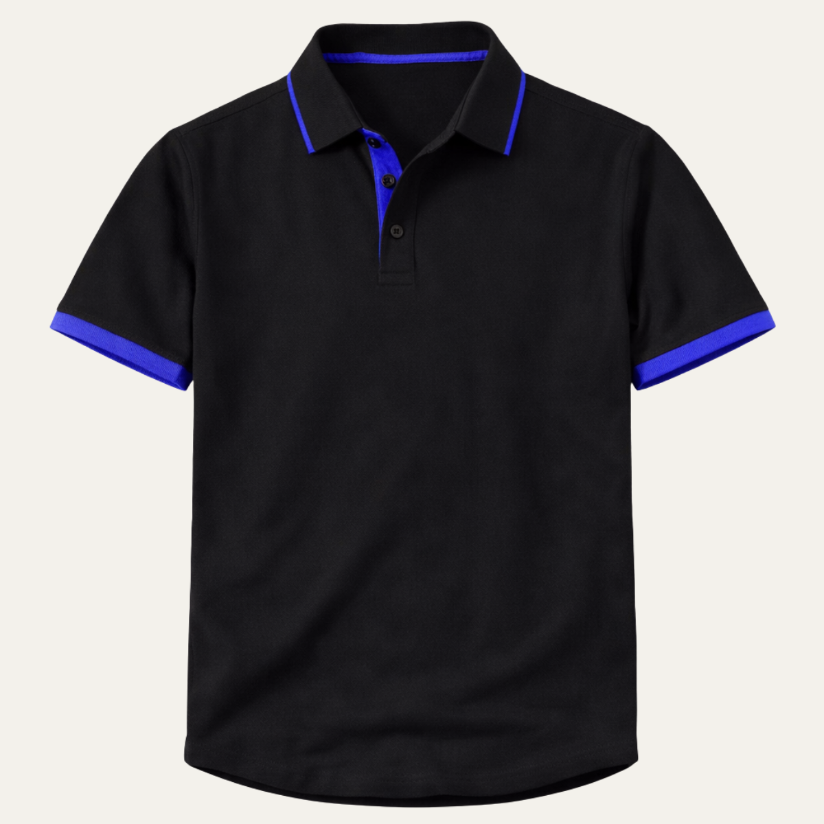Men's Slim Fit Polo Shirt Cotton Summer Blue - Vonnera