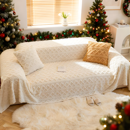 Shaggy Sofa Slipcover Soft Fabric - Vonnera
