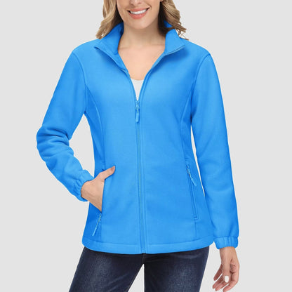Women's Fleece Zip-Up Jacket Soft Warm
