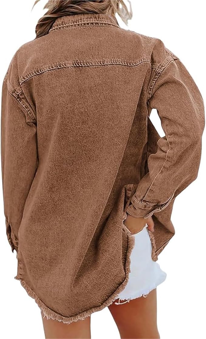 Women's Button Front Jacket Overshirt