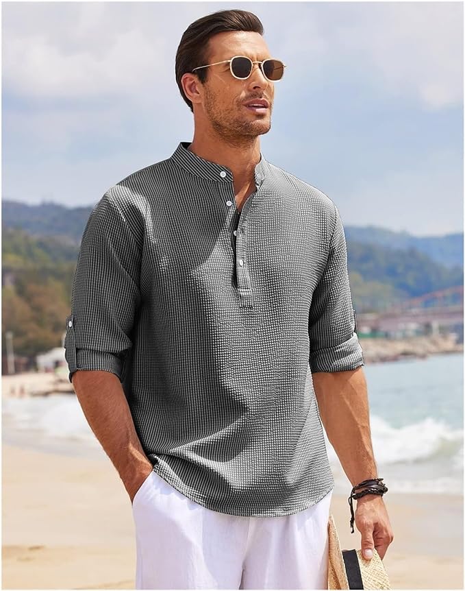Men's Casual Cotton Shirt Relaxed Fit Lightweight - Vonnera