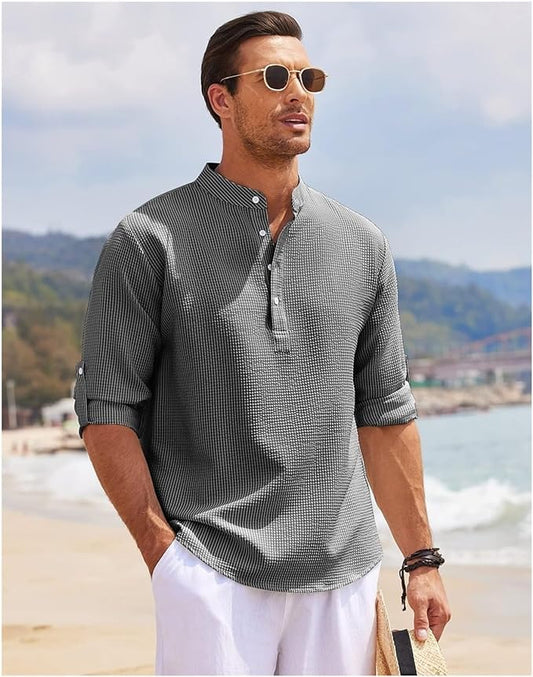 Men's Casual Cotton Shirt Relaxed Fit Lightweight - Vonnera
