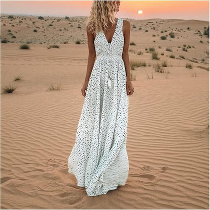 Waverly Women's Boho Maxi Dress Polka Dot