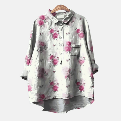 Women's Loose Fit Long Blouse - Vonnera