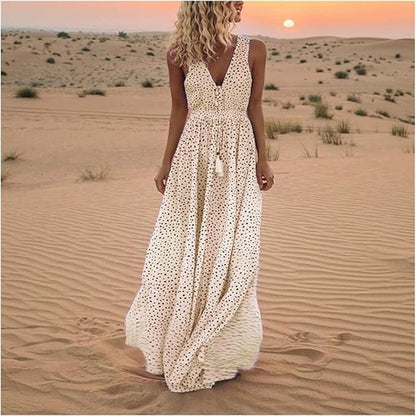 Waverly Women's Boho Maxi Dress Polka Dot - Vonnera