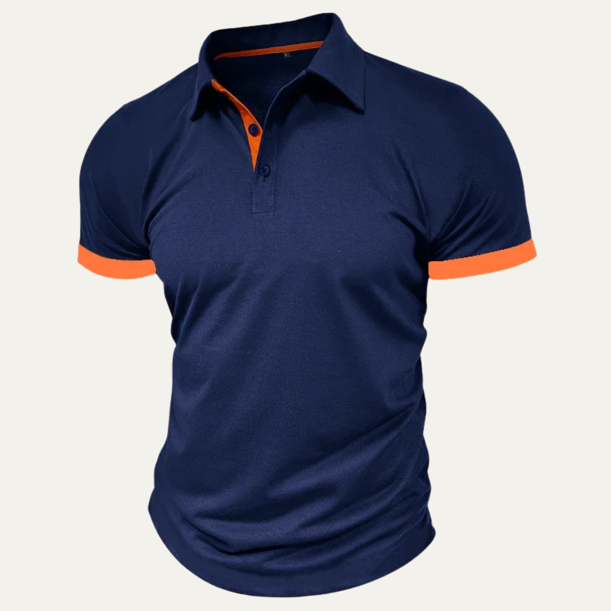 Men's Slim Fit Polo Shirt Cotton Summer Blue