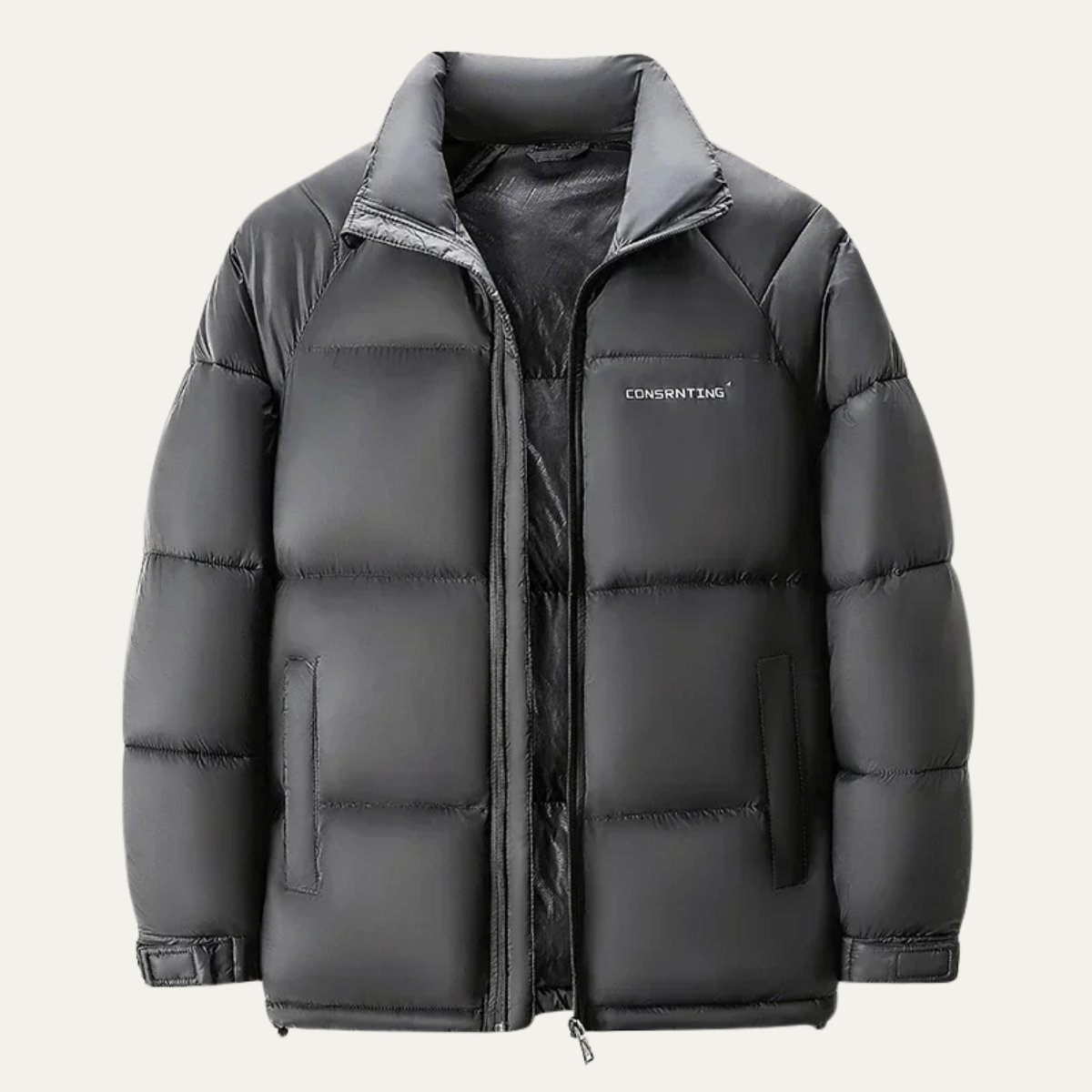 Men's Black Lightweight Puffer Jacket - Vonnera
