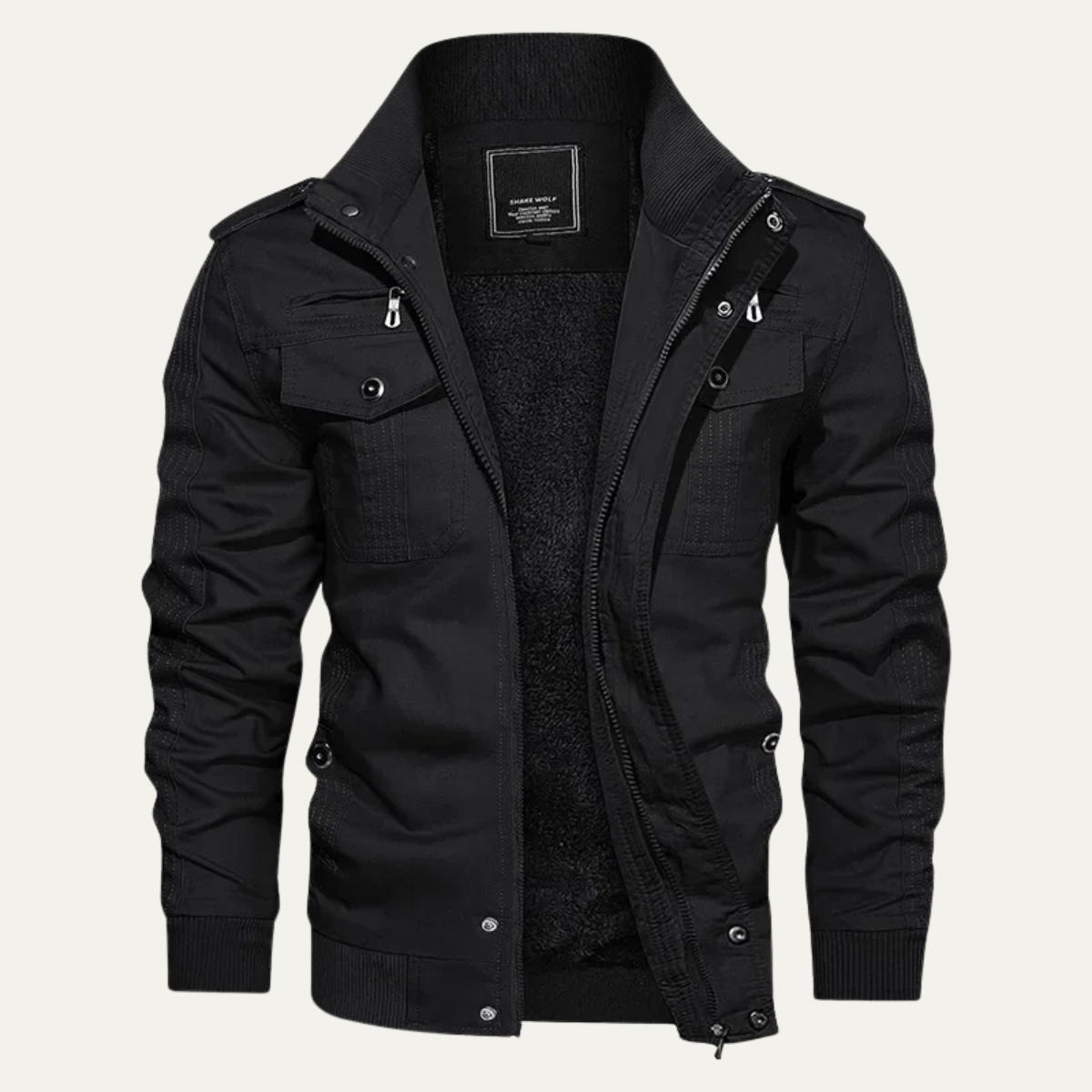 Men's Fleece Lined Bomber Jacket Warm - Vonnera