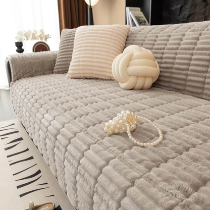 Flannel One Piece Sofa Slipcover - Vonnera