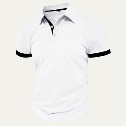 Men's Slim Fit Polo Shirt Cotton Summer Blue