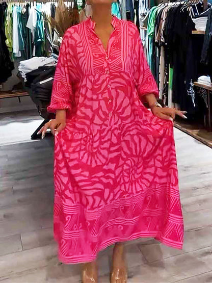 Marigold | Women's V Neck Tummy Control Flowy Loose Fit Dress