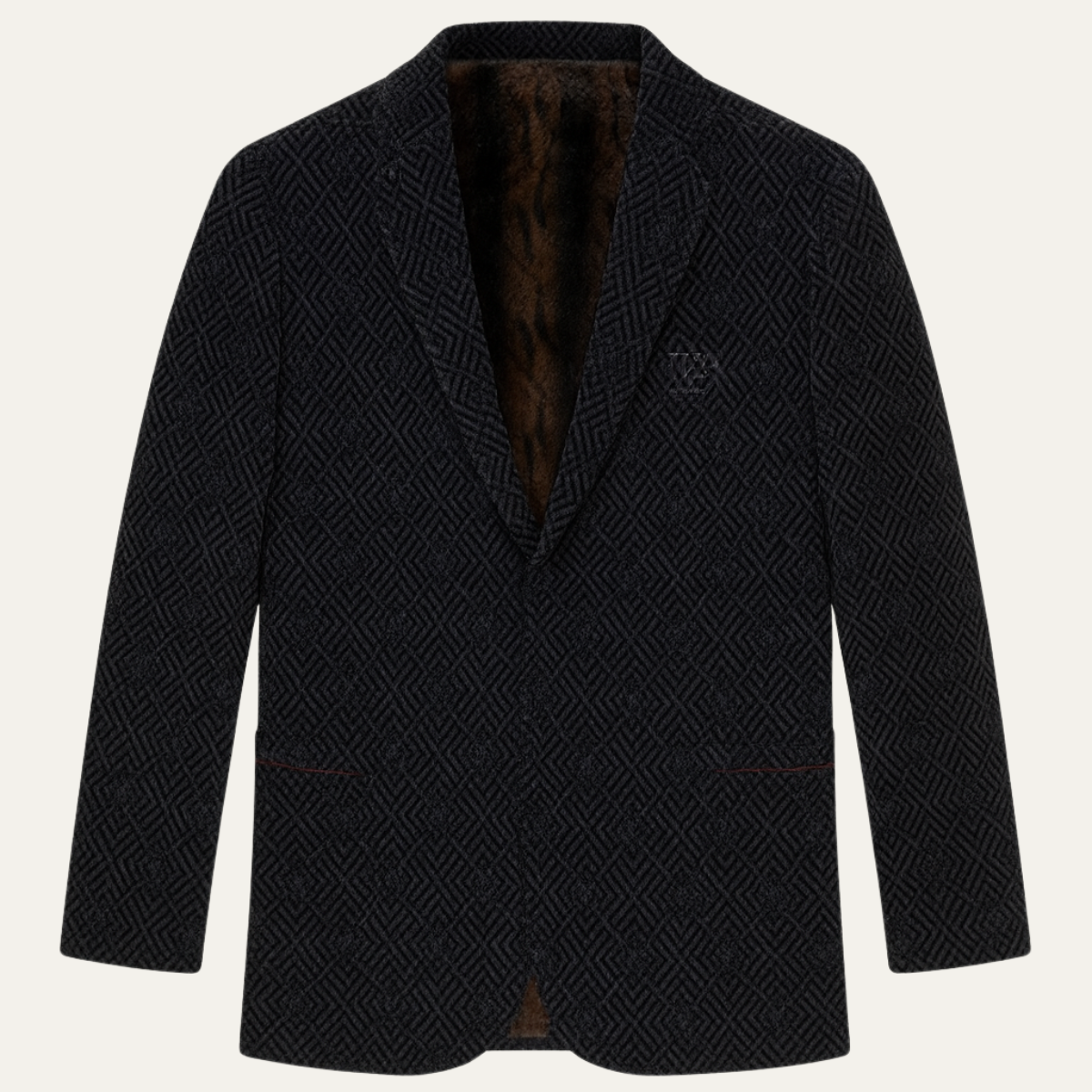 Men's Thick Fleece Lined Blazer Jacket - Vonnera